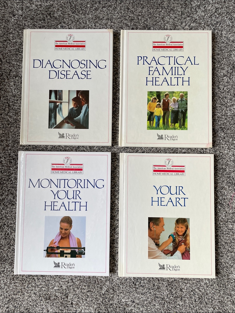 Reader's Digest Home Medical Library - Set of 4 Health Guides (White Covers)